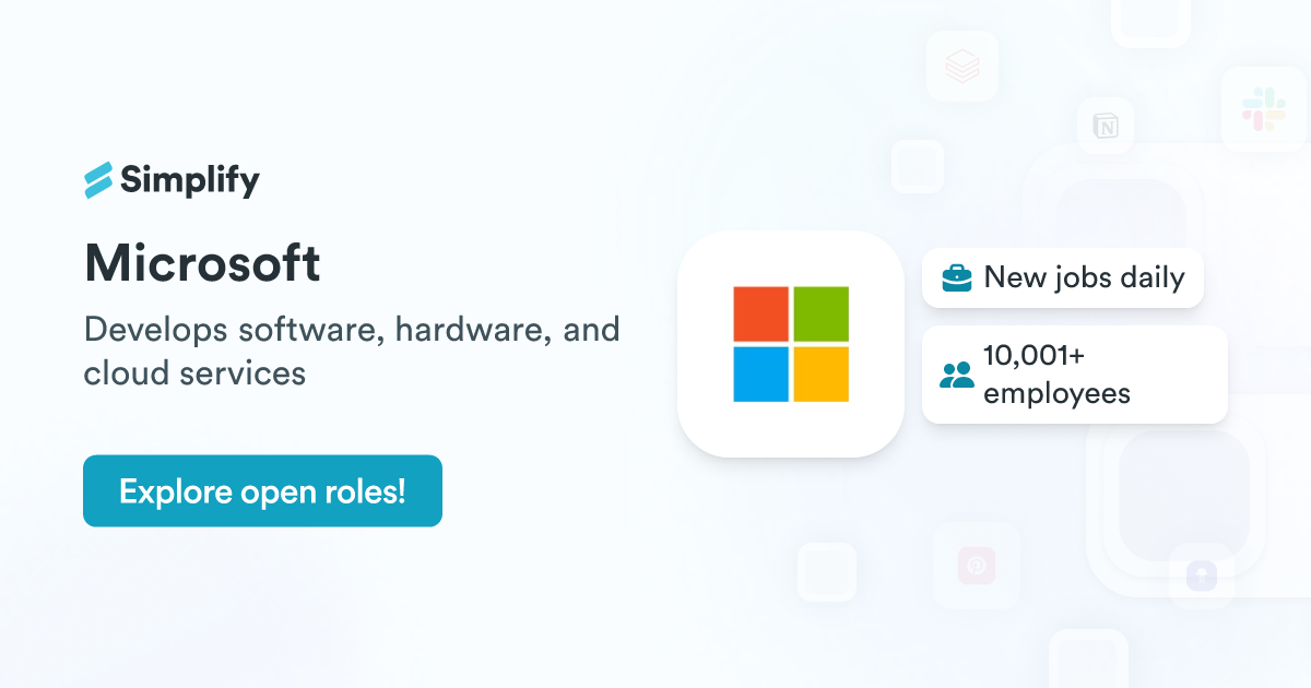 Jobs and Employment at Microsoft Simplify Jobs